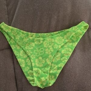 Green Floral Bikini Bottom